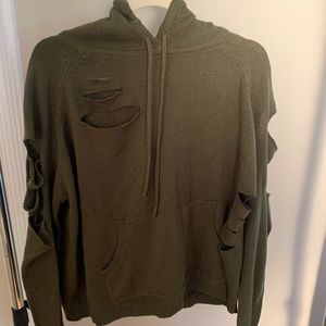 loLa‎ X LF Distressed Hooded Sweater Size Small